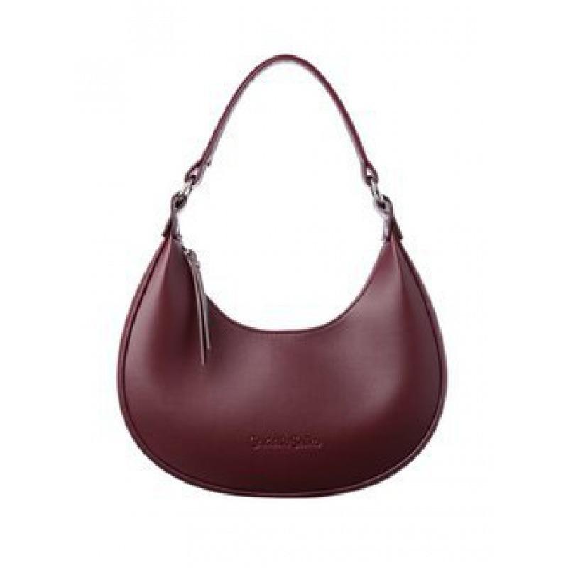 

Cross-border 2025 New Trendy Women s Crossbody Handbag Half-moon Bag Fashion Light Luxury High-end Portable Shoulder Bag Burgundy without logo