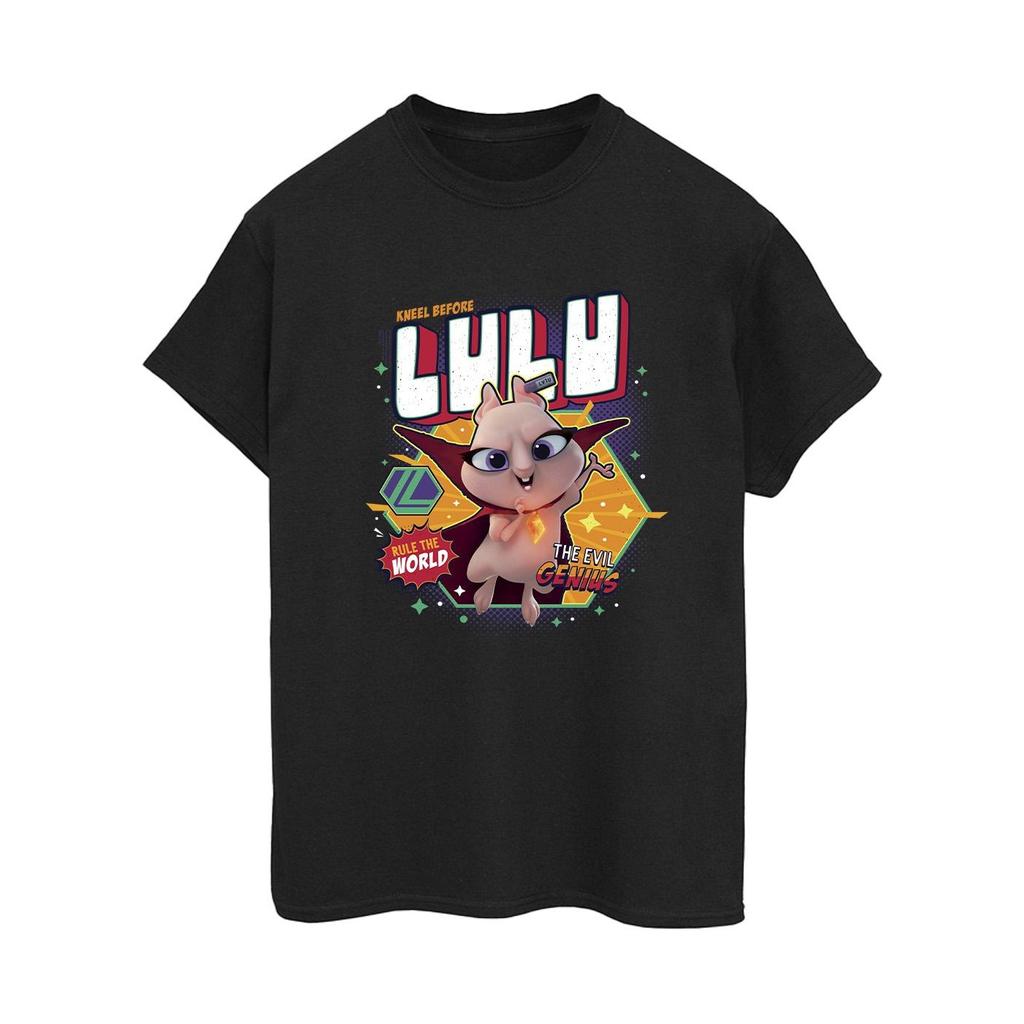 DC Comics Damen DC League Of Super-Pets Lulu Böses Genie Baumwolle Boyfriend T-Shirt