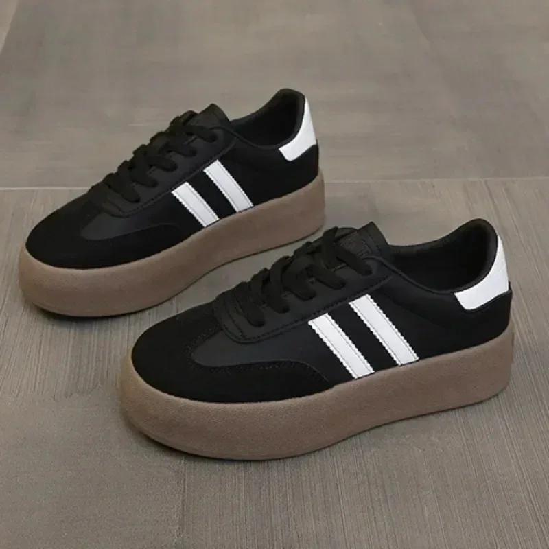Women's Thick Sole Sneakers Fashion Casual Board Shoes for Women Tennis Training Shoes Forrest Gump Shoes Lace Up Platform Shoe