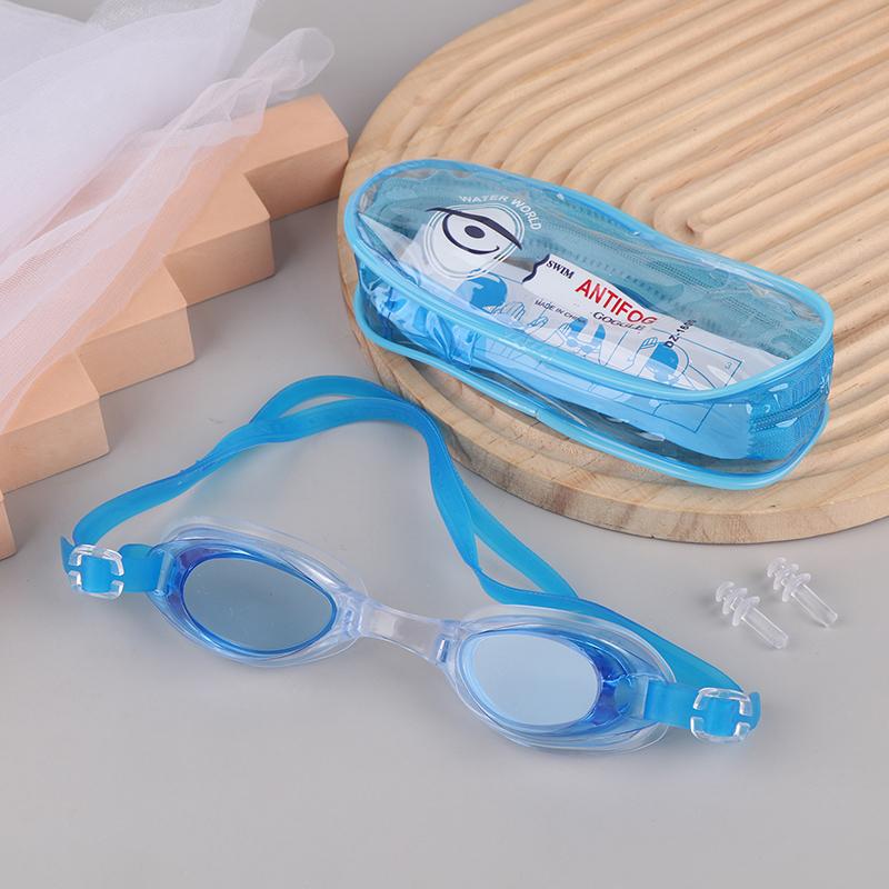Pc Swimming Goggles Kids Children Swimming Pool Diving Swim Water Sports Glasses Waterproof Anti Fog With Earplug With Pvc Bag