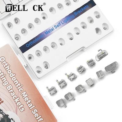 Dental Brackets Orthodontic Brace Passive Self Ligating Mesh Base Mini ROTH MBT 0.022 Hooks 3-4-5 with Buccal Tubes