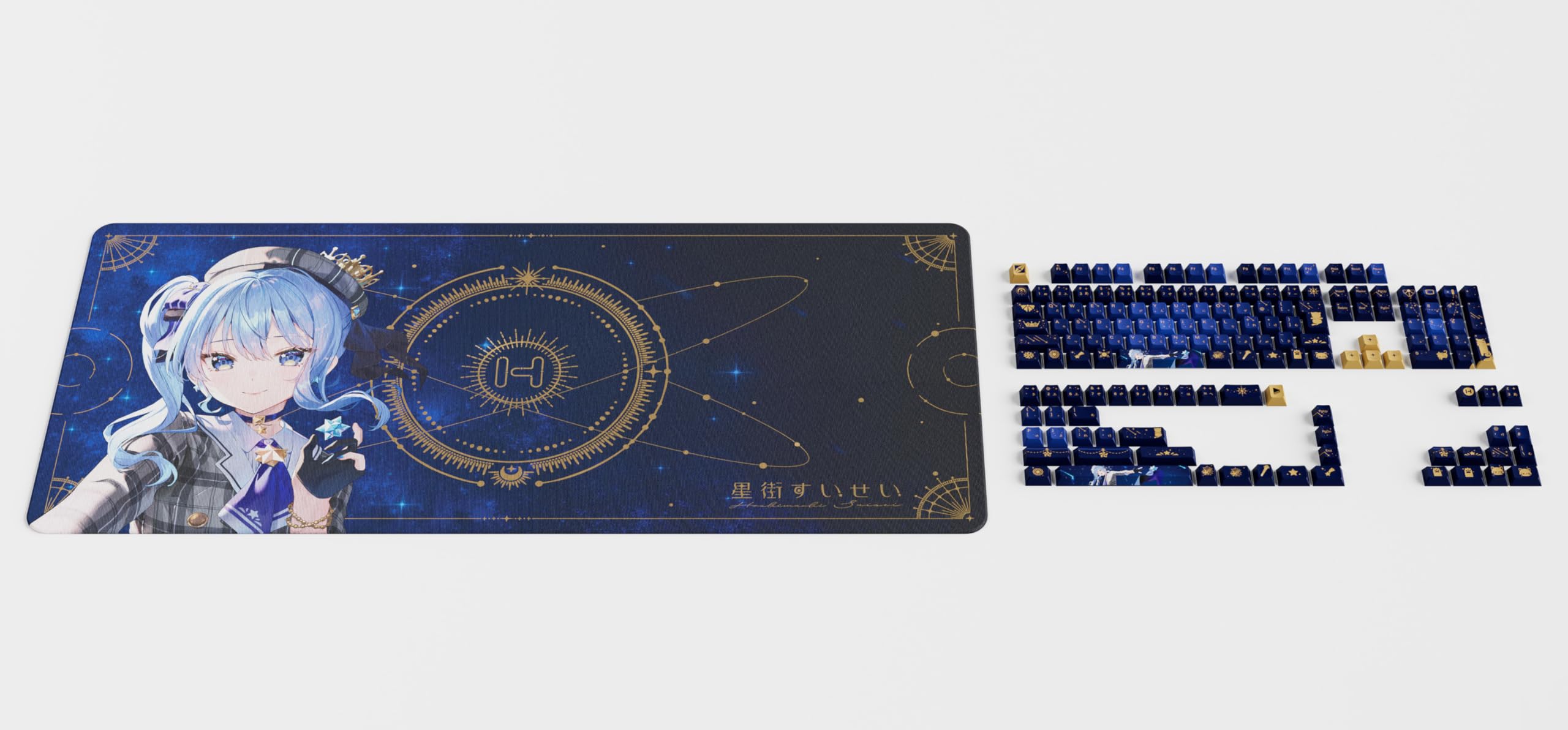 

HYTE and hololive VTuber collaboration keycap and mouse pad set HYTE Hoshimachi Suisei Keycap Mouse Pad Limited Hoshimachi Suisei + (First Edition)