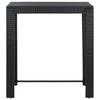 Table de bar - vidaXL - Noir - Résine tressée - Acier enduit de poudre - 100x60,5x110,5 cm
