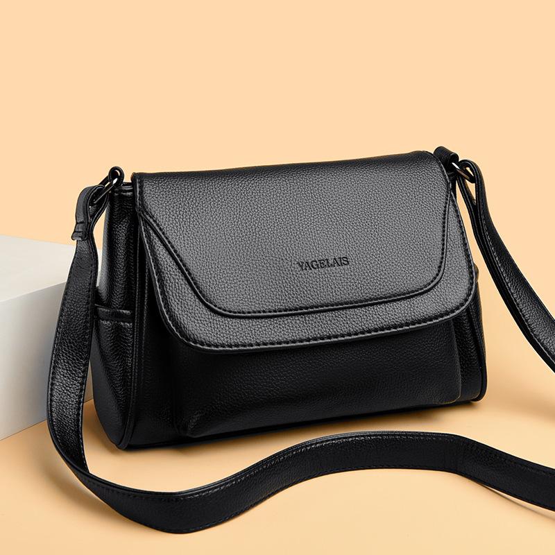 

High-quality atmospheric sense of soft and durable fashion exquisite lightweight commuting outdoor beach crossbody bag shoulder small square bag чорний
