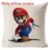 Super Bros Mario Pillow Cover Car Home Living Room Sofa Bedroom Cover Cushion