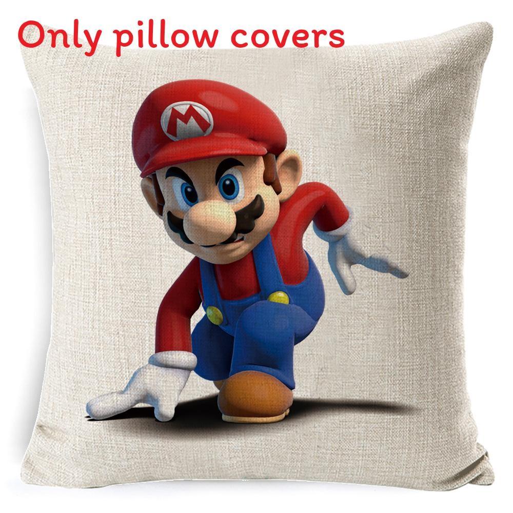 Super Bros Mario Pillow Cover Car Home Living Room Sofa Bedroom Cover Cushion