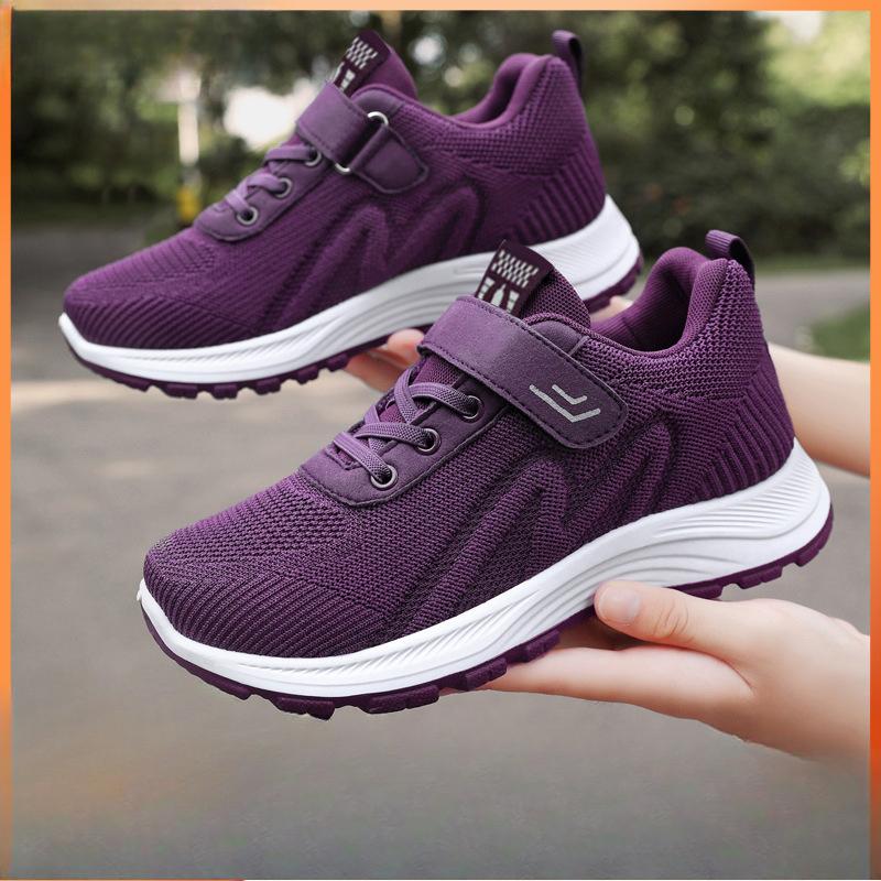 Walking Shoes Shoes for The Elderly Velcro Casual Shoes Breathable Shoes Versatile Single Shoes