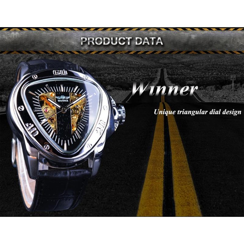 WINNER Montre mécanique automatique en forme de cœur pour homme