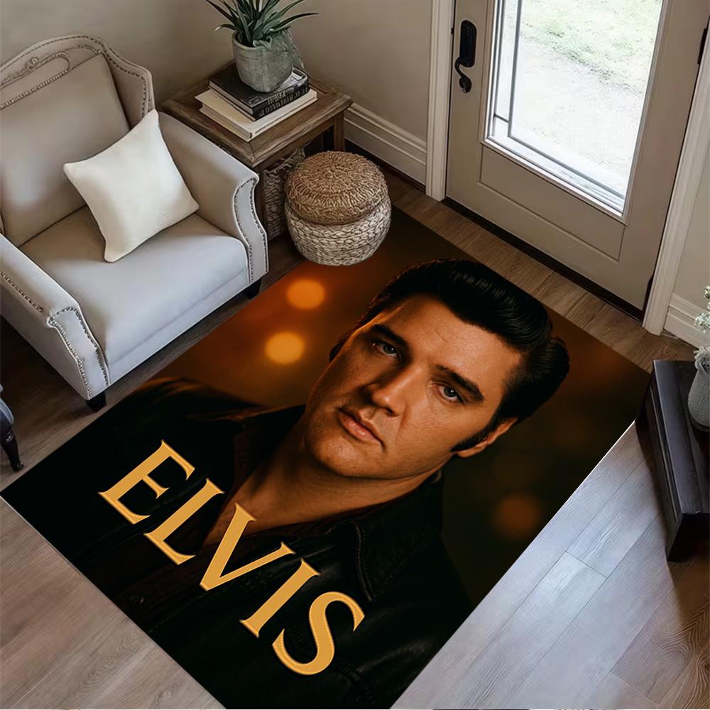 Elvis Presley's Legacy Carpet Suitable for Playrooms Foyer Bedrooms Dining Room Anti-slip Rug Anime Office Decor Birthday/Christmas Gift