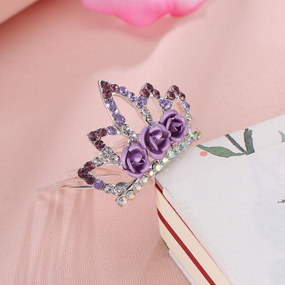 Rose Flower Girls Fashion Hair Accesories For Girls Kids Gift Hair Jewelry Crown Hairpin Hair Comb