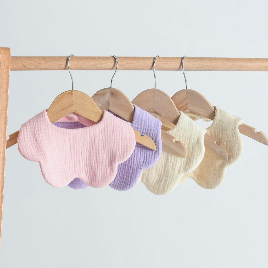 360-Degree Pure Cotton Petal Baby Drool Bib