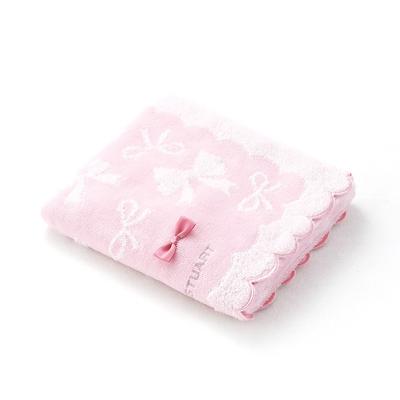 JILL STUART Charming Ribbon Face Towel, Pink, Ribbon, Scala, 58-1942150, Approx. 34 X 80cm