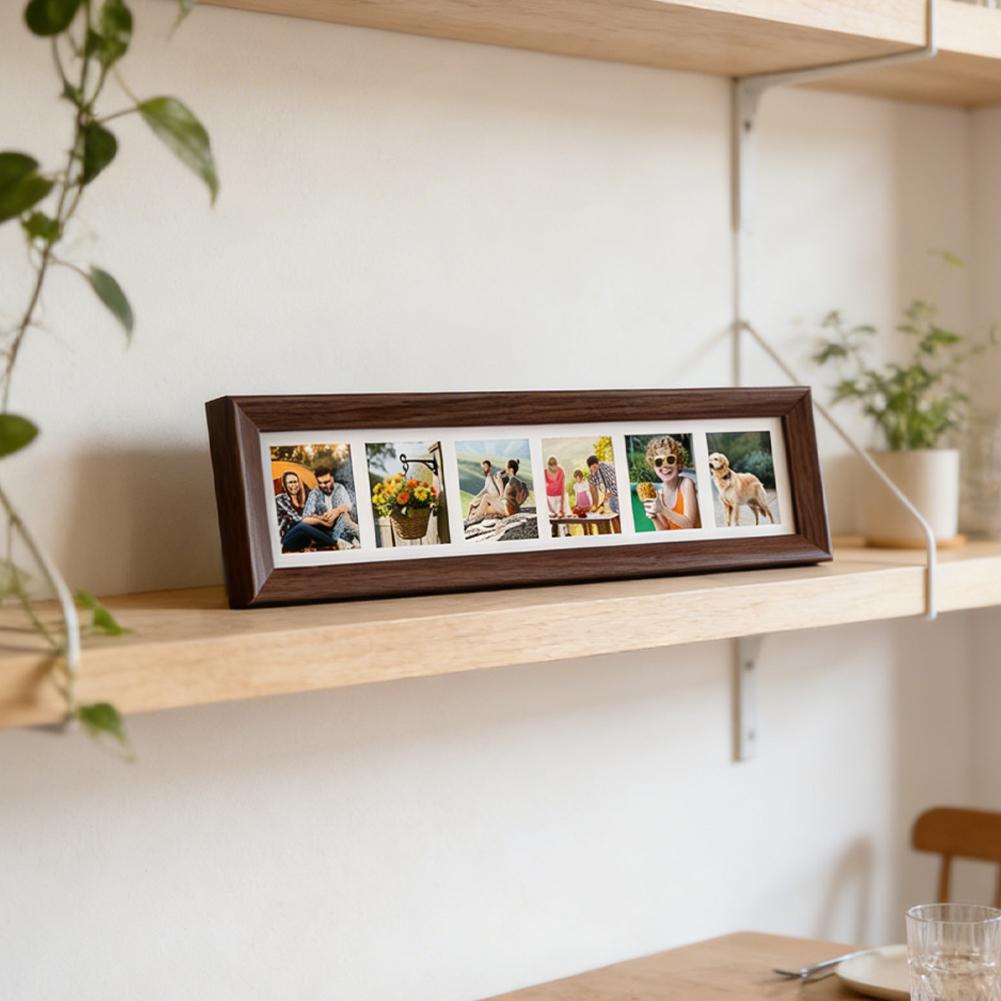 6-Fächer Collage-Bilderrahmen für Wanddekoration Mehrfach-Display Horizontale oder Vertikale Aufhängerahmen für Zuhause Büro