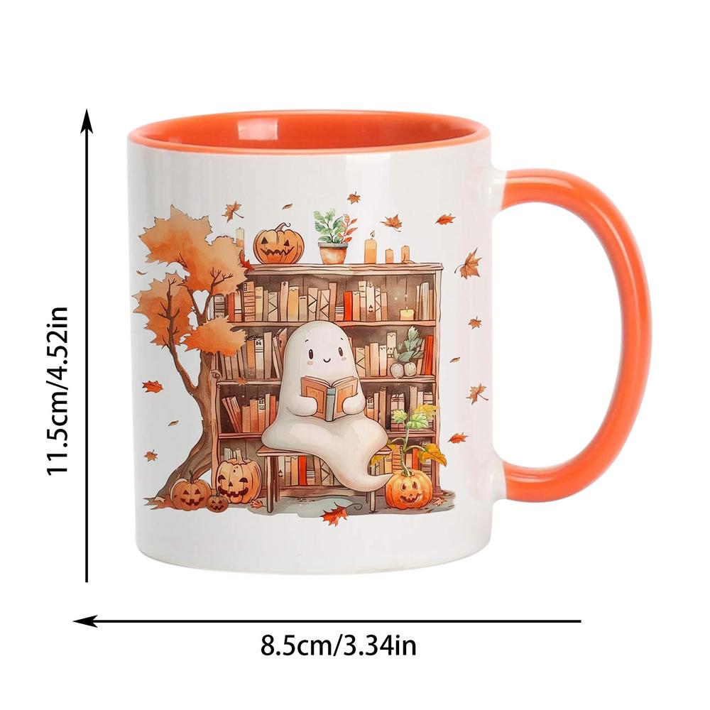 

Милая кружка-тыква 400 мл Чашка для кофе и чая Керамическая Сезонная кружка Очаровательный милый декор на День благодарения Осенний жуткий Для взрослых детей женщин 200ml