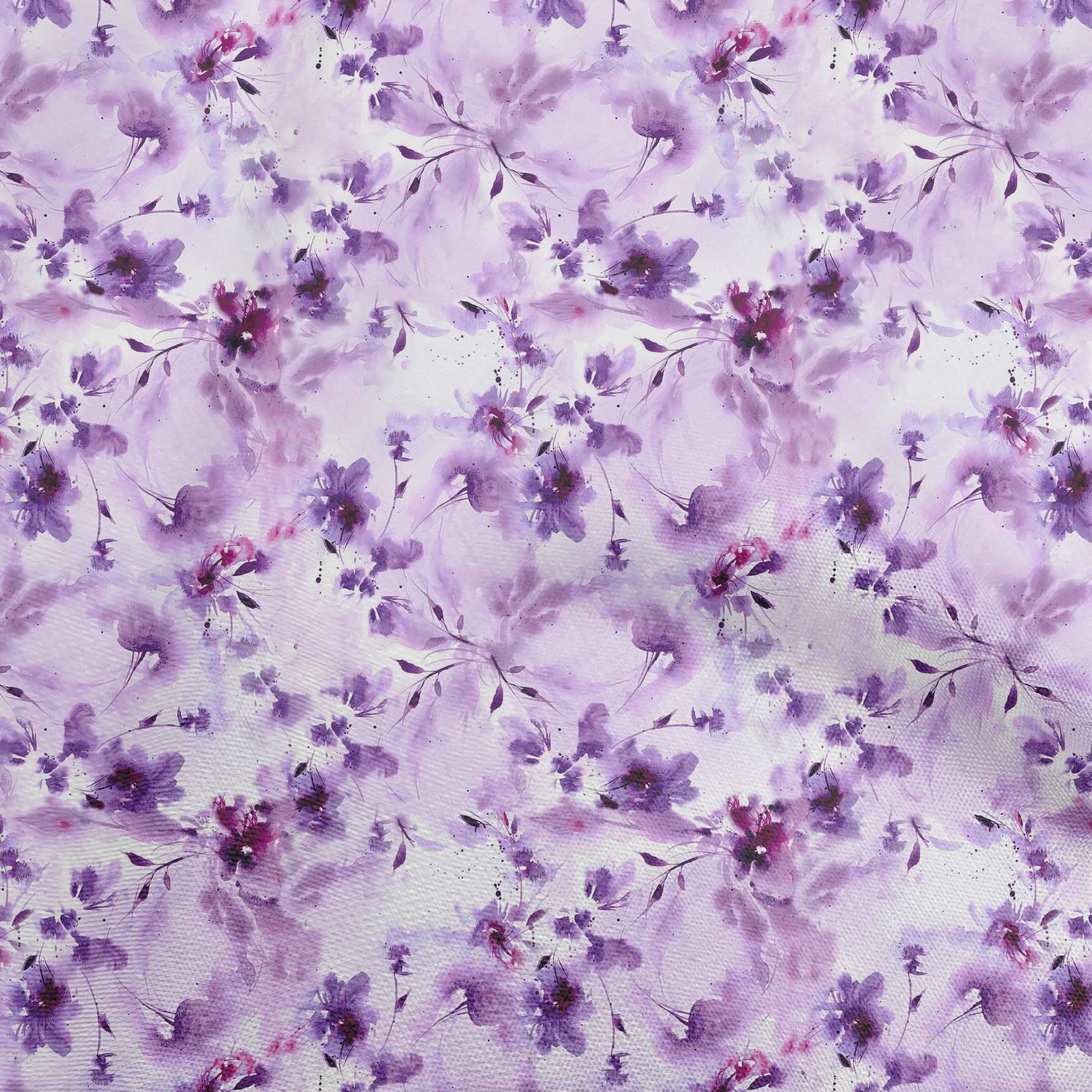 

OneOone Cotton Flex Grey Fabric Abstract Watercolor Floral Тканина для пошиття друкованої тканини для рукоділля у дворі 40 дюймів 42 Inch Wide - Viscose Chiffon фіолетовий