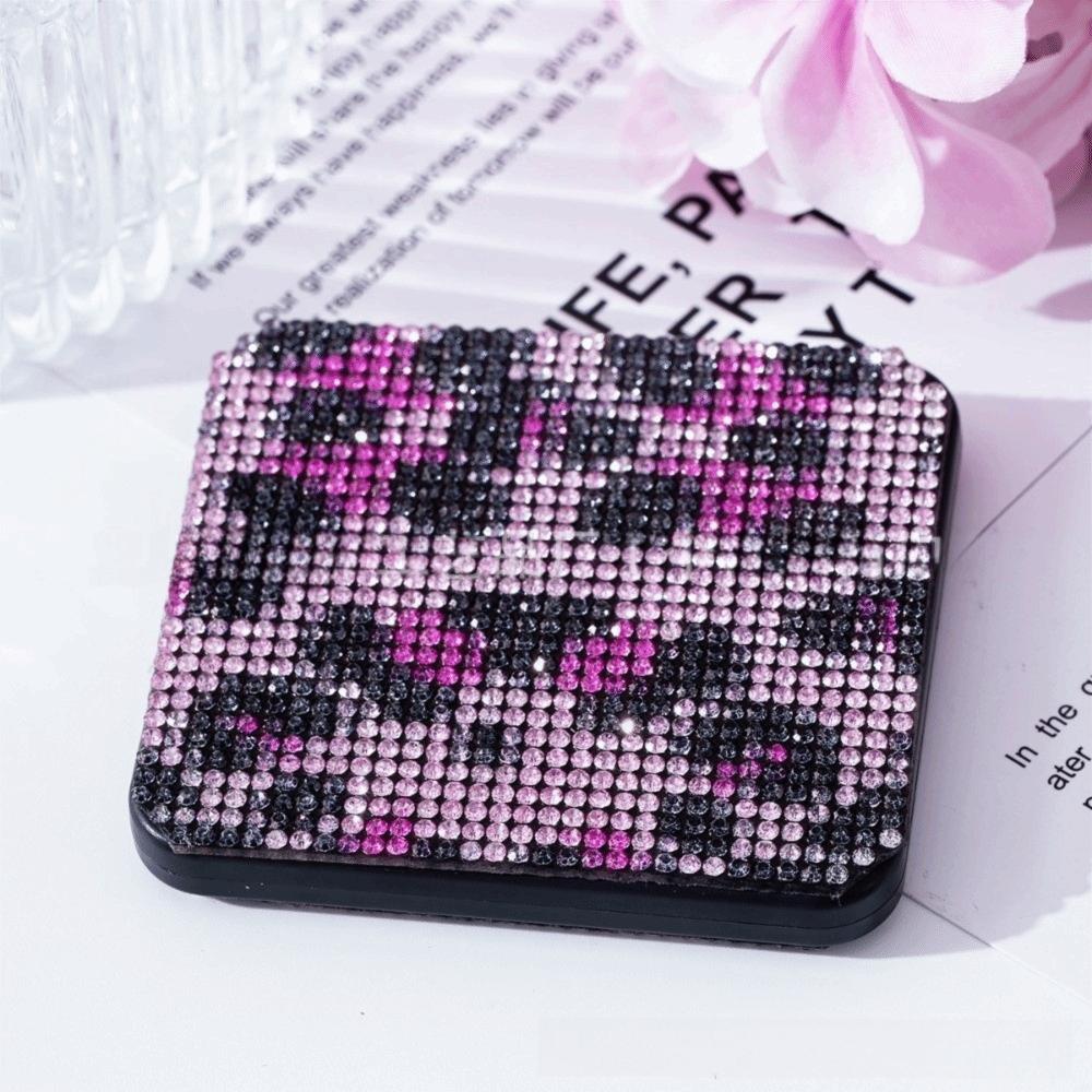Foldable Design Makeup Mirror Lightweight Rhinestone Mirror Sparkling Foldable Mirror Daily Makeup