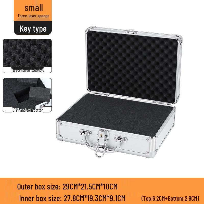 Aluminum Alloy Password Briefcase for Document and Tool Storage