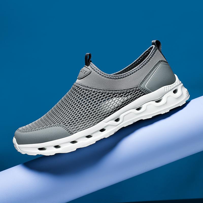 

New sports shoes men s breathable hollow couple s one-pedal running shoes women s outdoor casual walking shoes 35
