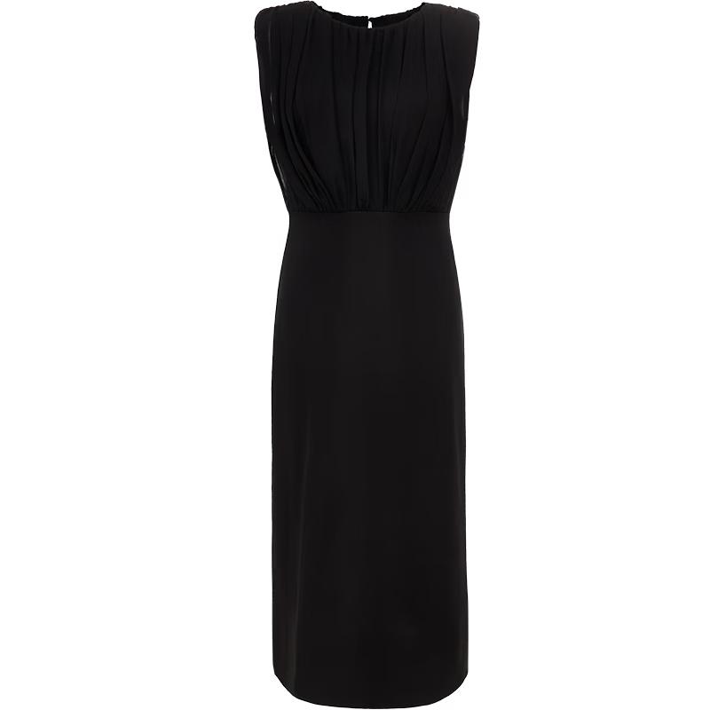 VEROMODA Women s Mesh Patchwork Sleeveless Black Dress XL