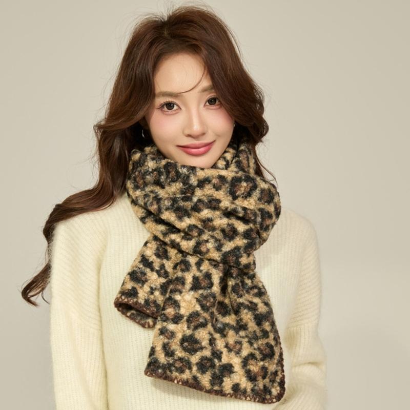 Fashionable Animal Pattern Scarf Soft Warm Neck Wrap Shoulder Shawal Headwrap For Lady And Women