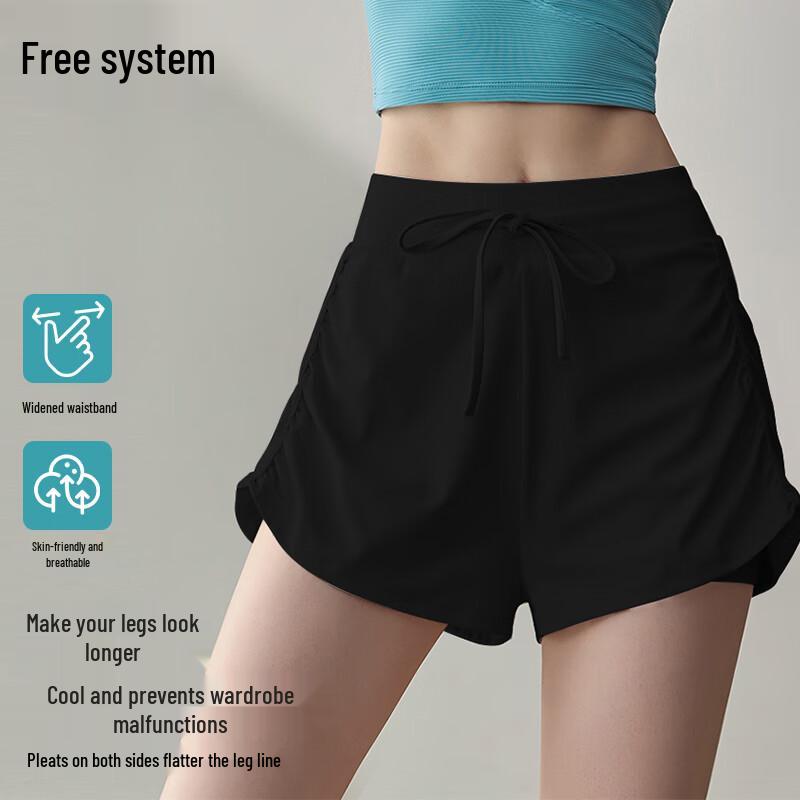 Women s 2-in-1 Anti-Chafe Sports Shorts M