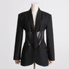 2025 Spring Trend: High-Grade V-Neck Mesh Hot Girl Suit Jacket for Women
