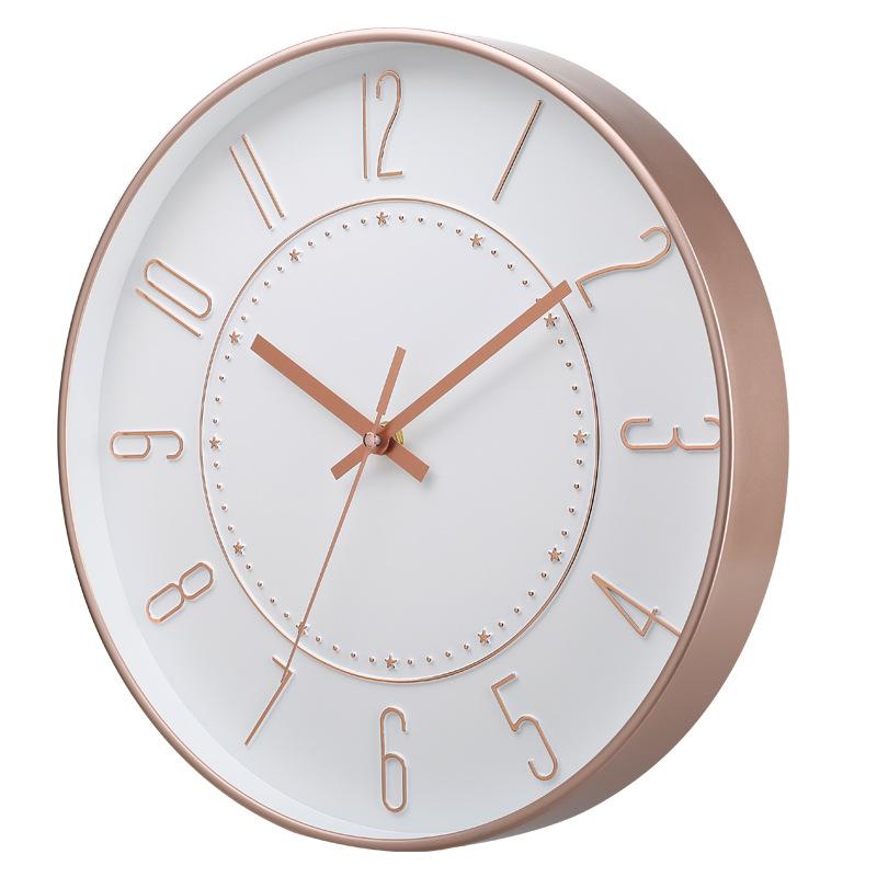 12 Inch 30CM Silent Wall Clock, Creative and Fashionable, Three-dimensional Digital Minimalist Clock for Home Living Room