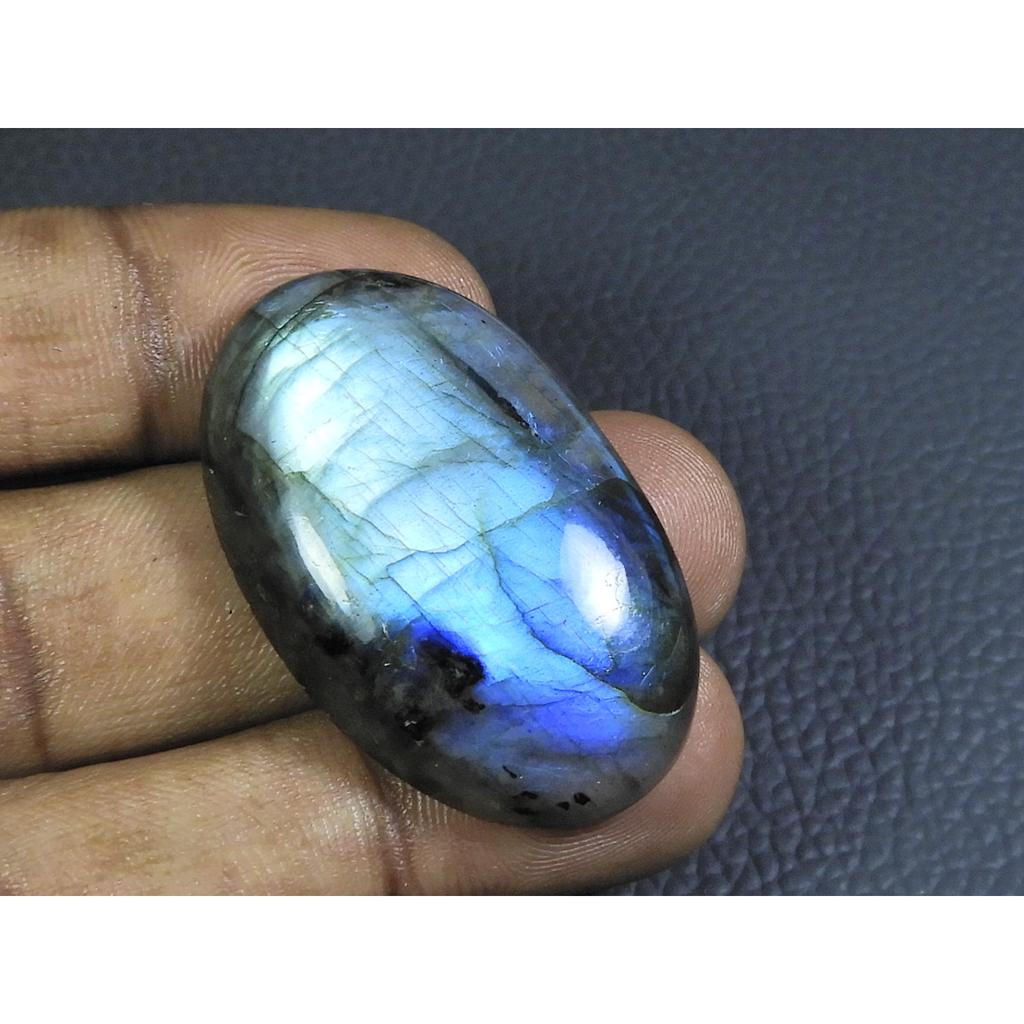 76Cts. Natural Labradorite Blue Fire Oval Cabochon Loose Gemstone 26X40X08MM B-06