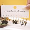 Fashionable Halloween Pumpkin Black Cats Dangle Earrings Festival Charm Syurdy Alloy Jewelry Accessory for Parties