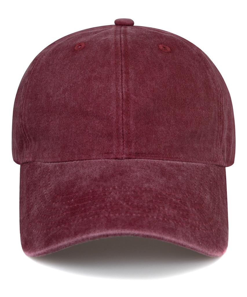Chaebteo Standard Stone-Washed Ball Cap-Burgundy