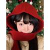 Autumn And Winter Balaclava Hat Children, Scarf One-Piece Hooded Shawl With Woolen Hat For Warmth, Ear Protection, And Neck Scarf