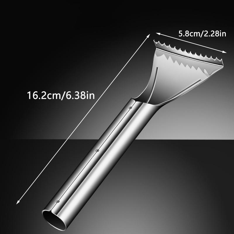 

1Pieces 304 Stainless Steel Thickened Round Handle Fish Scaler, Serrated Fish Scaling Tool For Home Kitchen Outdoor Tableware