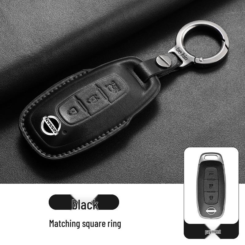 Nissan Altima 23 Model Key Case Suede Leather - Fits 14th Gen Sylphy, Qashqai, X-Trail, Kicks, Murano, Tiida