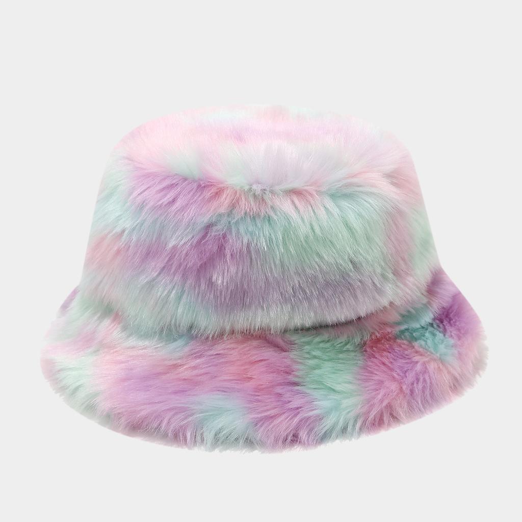 Women's Trendy Autumn & Winter Internet-Famous Fashion Colorful Plush Fisherman Hat - Best-Selling Long Plush Warm Hat