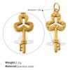 Ocean Wind Retro Diy Key Love Pendant Stainless Steel Gold-Plated Various Style Accessories