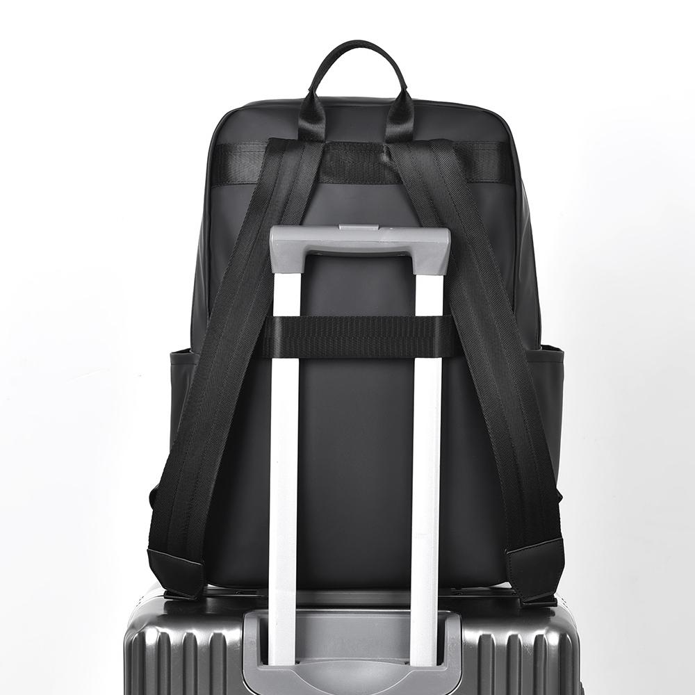 Men's Business Backpack Large Capacity Multi-compartment Lightweight Shoulder Bag for 15.6 Inch Laptop Commuter Leather Bag