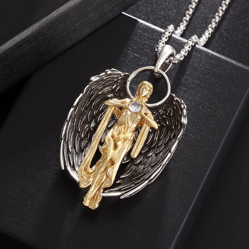 Exquisite Witch Broom Necklace Cute Magic Girl Pendant Men Women Rock Party Trendy Jewelry Halloween Gift
