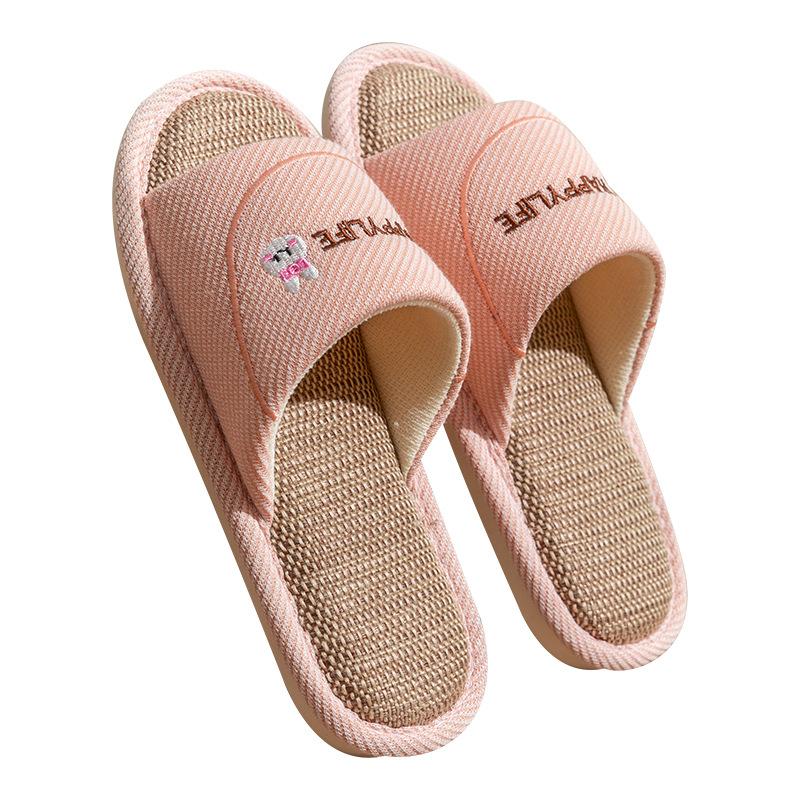 Leinenslipper Frühling und Herbst weibliches Paar vier Jahreszeiten Indoor Haushalt Baumwolle und Leinen Zuhause rutschfest Sommer männlich