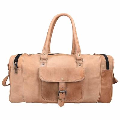 Pánská hnědá vintage velká vysoce kvalitní kožená duffel cestovní víkendová sportovní taška do posilovny