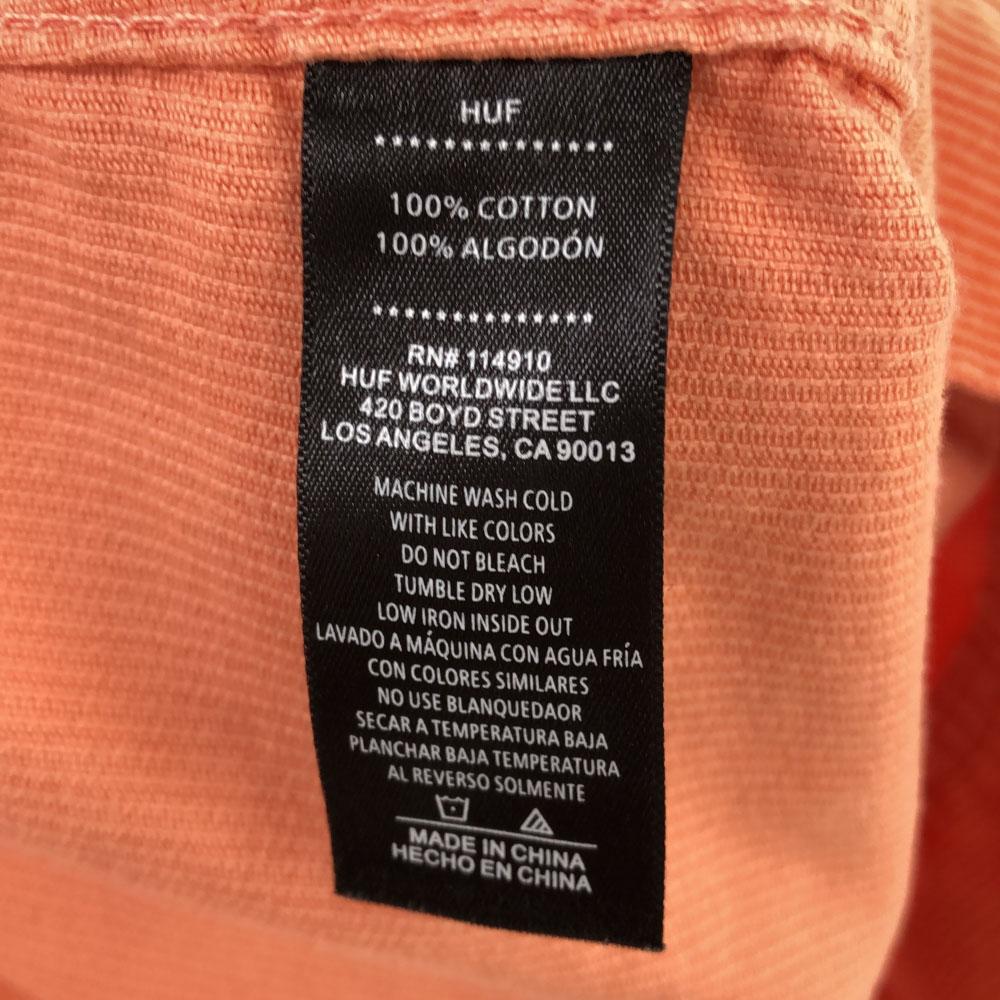 HUF Embroidery Corduroy Jacket M Orange Men's Used