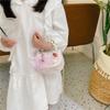 Entzückende Prinzessin Perlen Handtasche Für Mädchen Mini Pu Leder Umhängetasche