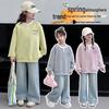 2026 Girls' Trendy Cartoon Print Two-Piece Hoodie T-shirt