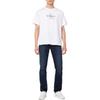Calvin Klein Crew Neck Letter Short Sleeve T-Shirt Men Tops White 4RB862G-YAA