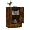VidaXL Buffet haut chêne fumé 69,5x31x115 cm bois d'ingénierie 828209