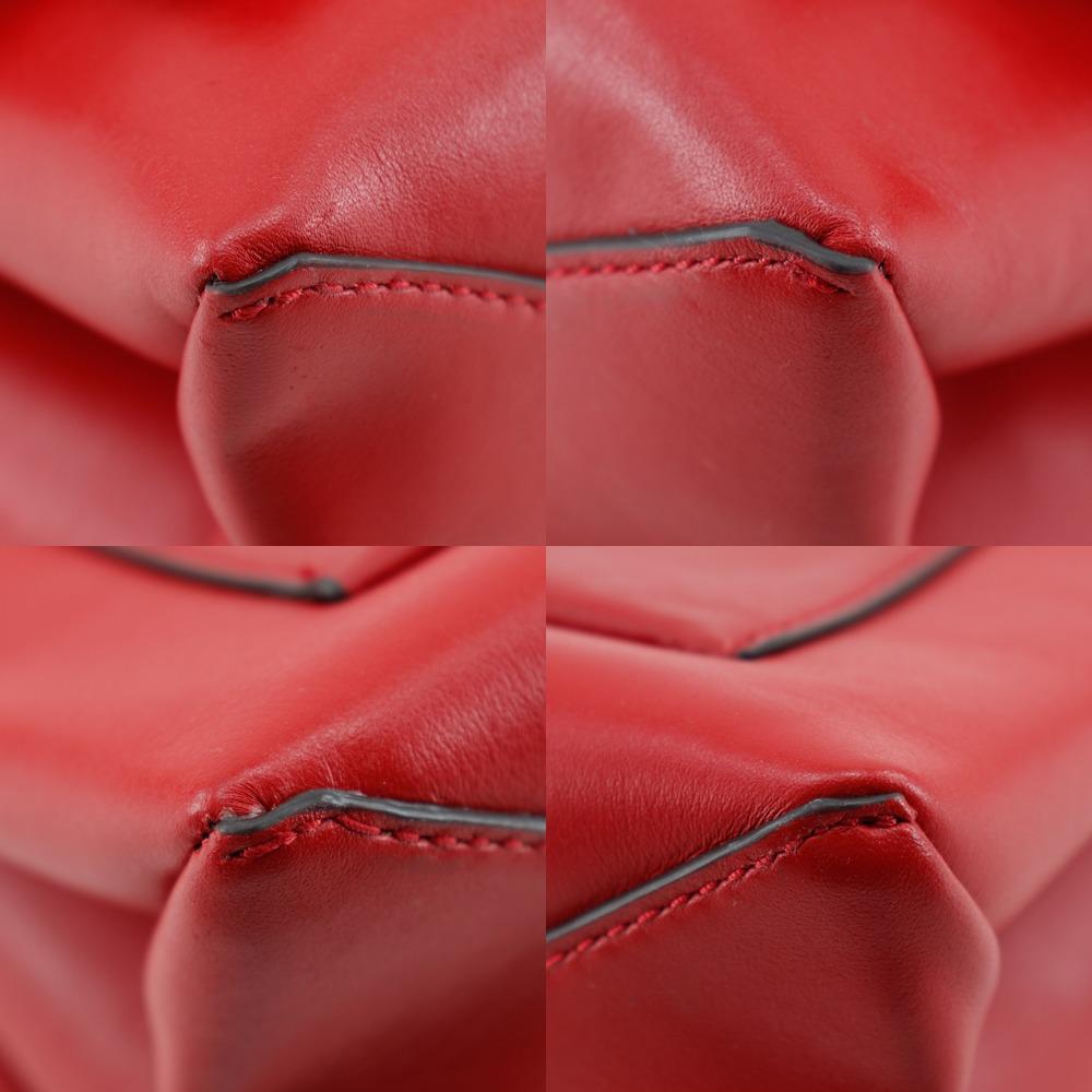 Michael Kors ChainShoulder Shoulder Bag CECE Red Leather Women Used