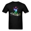 Rainbow DJ Cat Techno Controller Unit Rock T-Shirt Not Today Neon Cats 3D Print Tshirt Cotton Crewneck Men T Shirt Funny