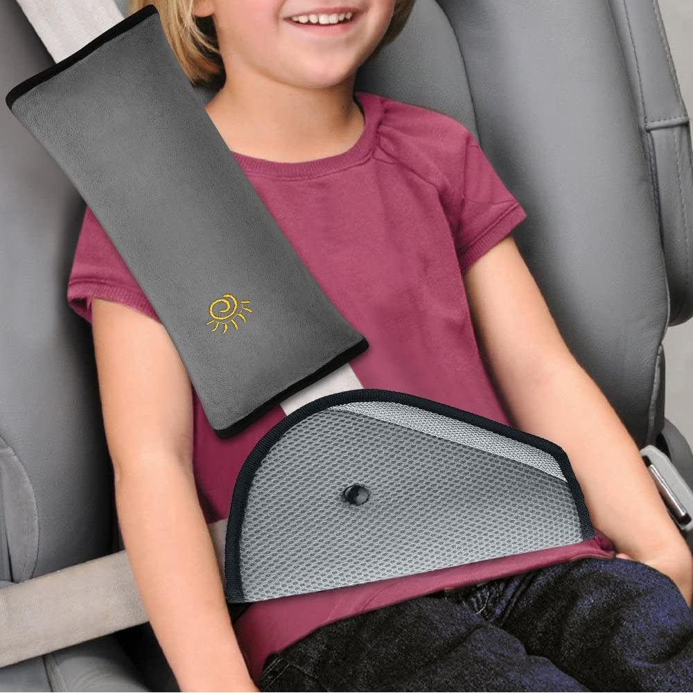 Kids' Seatbelt Adjuster Cover and Shoulder Pads Safter Covers for Children Adult