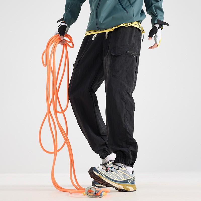 Lightweight Outdoor Hiking Pants Men Women Windproof Waterproof Loose Fit Workwear Trousers
