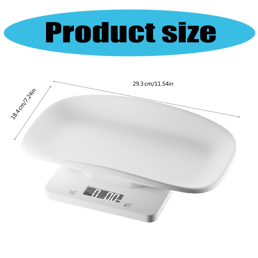 Practical Digital Pet Scale for Puppies and Small Animals Accurate Weighing with Unit Conversion and Comfortable Tray