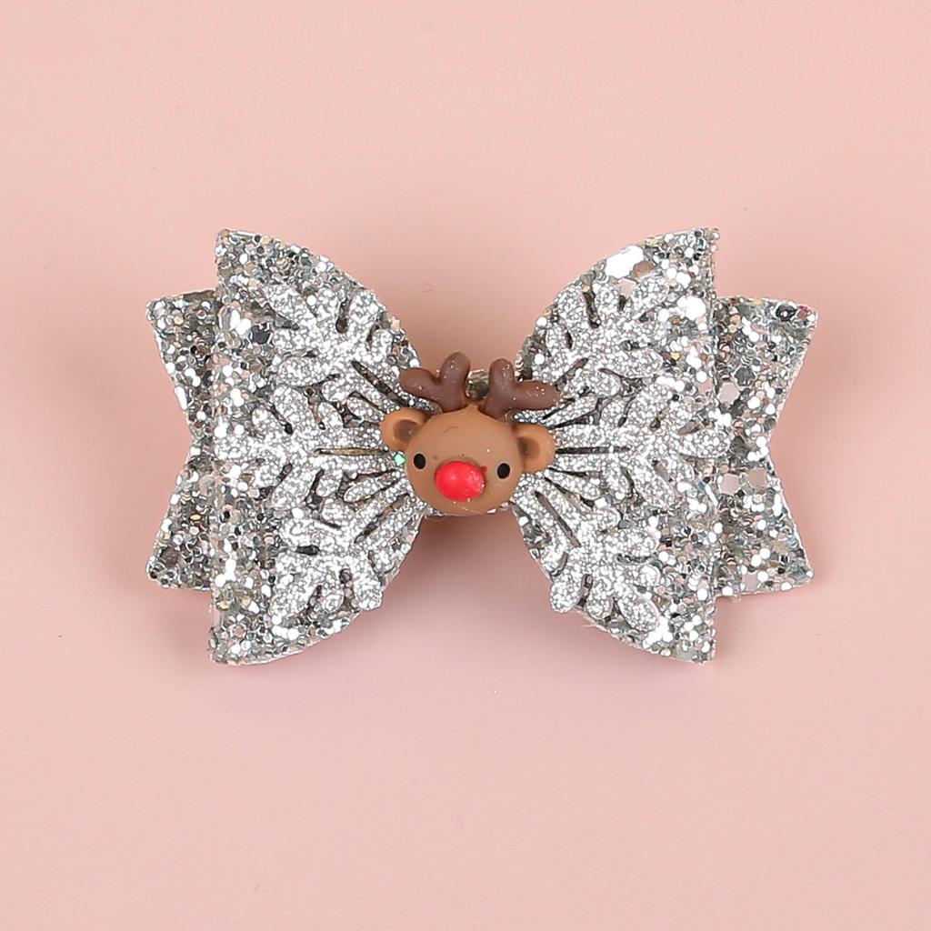 1/4pcs Christmas Hair Bows Hair Clip For Cute Girls Kids Hairpin Barrettes Headwear Children Christmas Party Hair Accessories